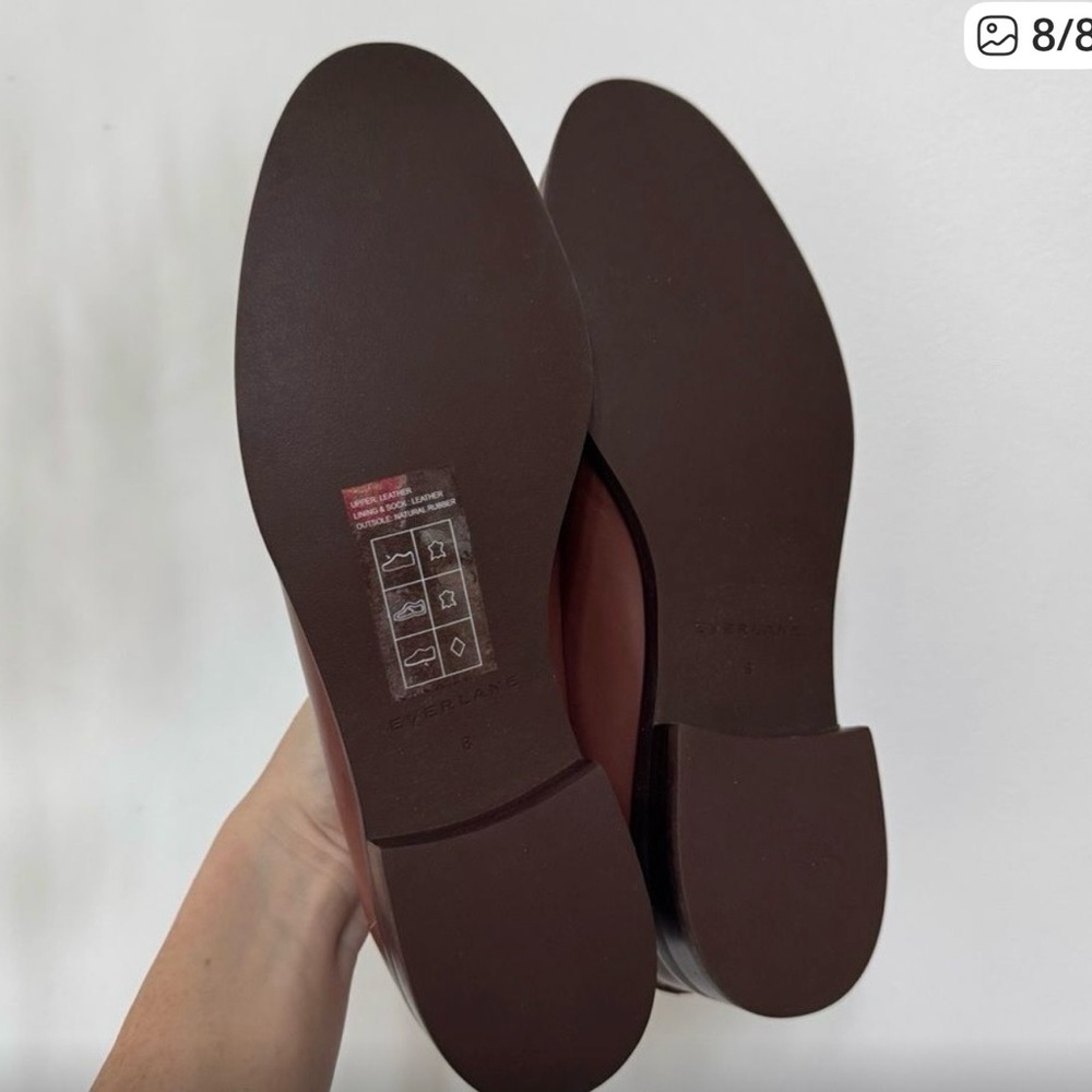 Everlane Tan Leather Loafers NEW - Picture 6 of 7